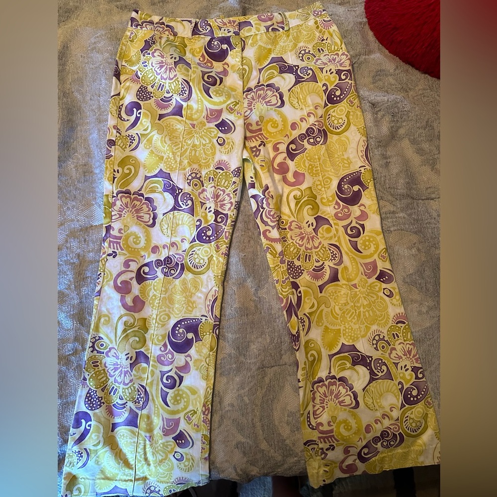 Joseph Rebkoff Lined White Purple & Green Pants made in Canada NWT
Reg. $295